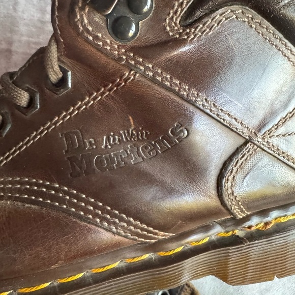 Vintage Dr. Martens Dark Brown Leather Men's Boots made in England - Picture 3 of 11